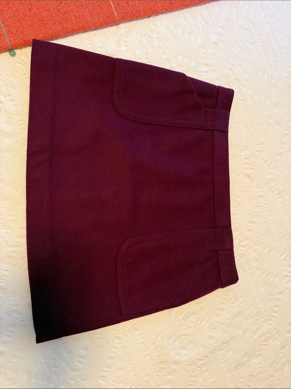 J. Crew Plum Wool Mini Skirt